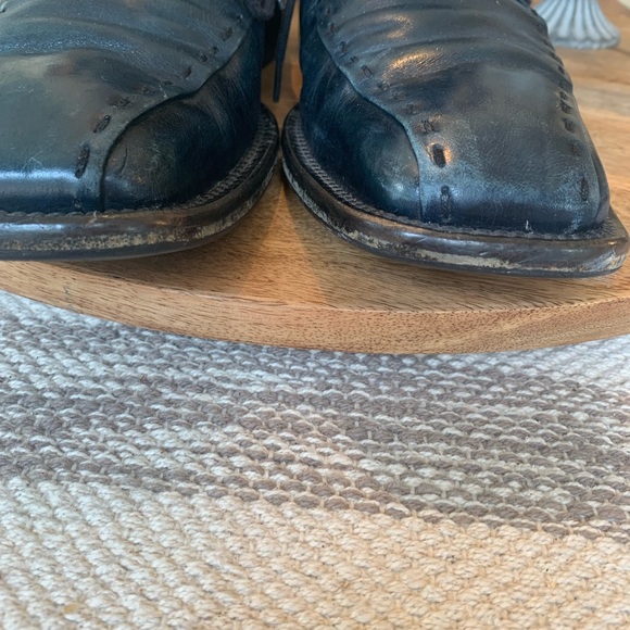 Mezlan Maranello Dark Navy Blue Leather Lace Oxford Dress Shoes Men’s 8 M Spain - Picture 10 of 16